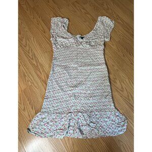 Wild Fable Large Floral Print‎ Smocked Mini Dress